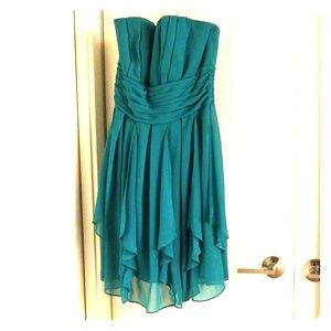 Strapless chiffon dress